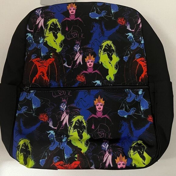 Disney Villains Canvas Backpack 16" Evil Queen Hades Chernabog Scar Yzma - Picture 6 of 8